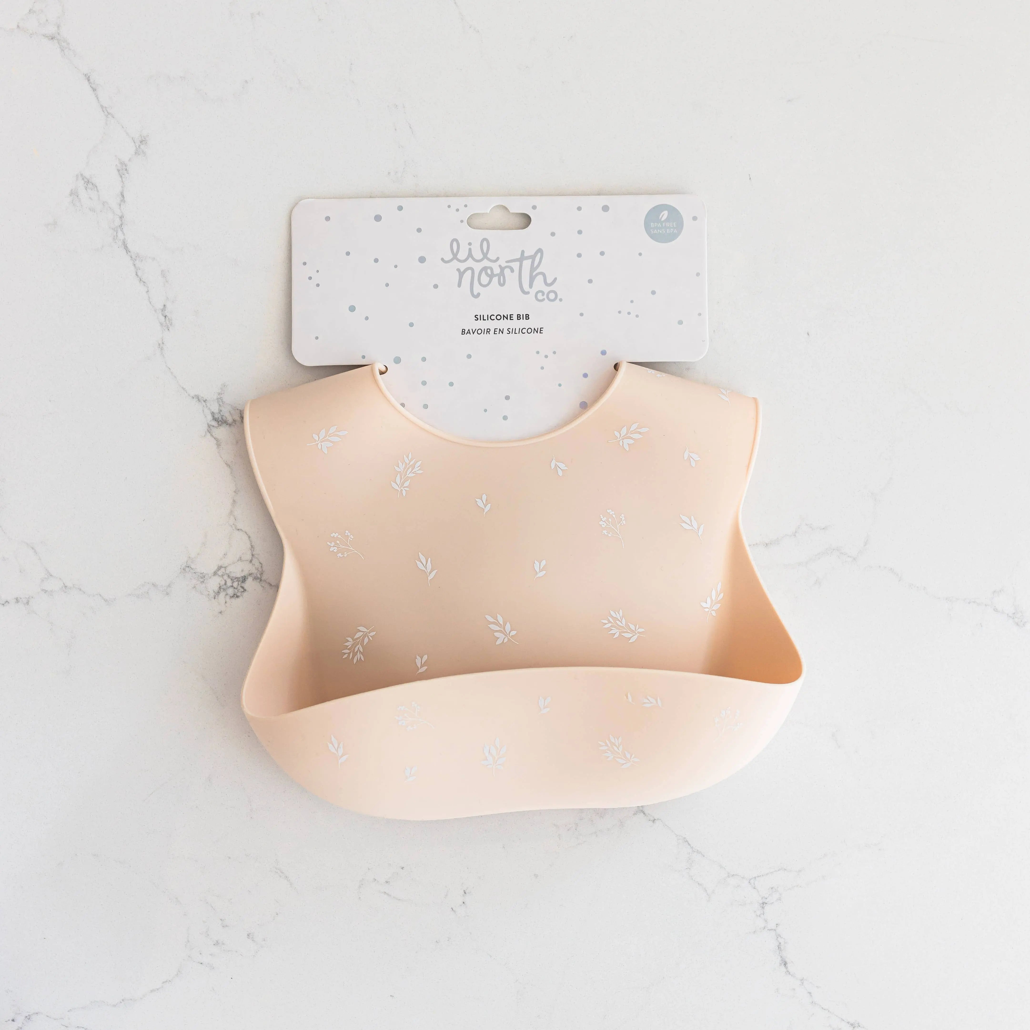 Foliage Leaves Silicone Bib - Stylish and Practical Baby Mealtime Companion