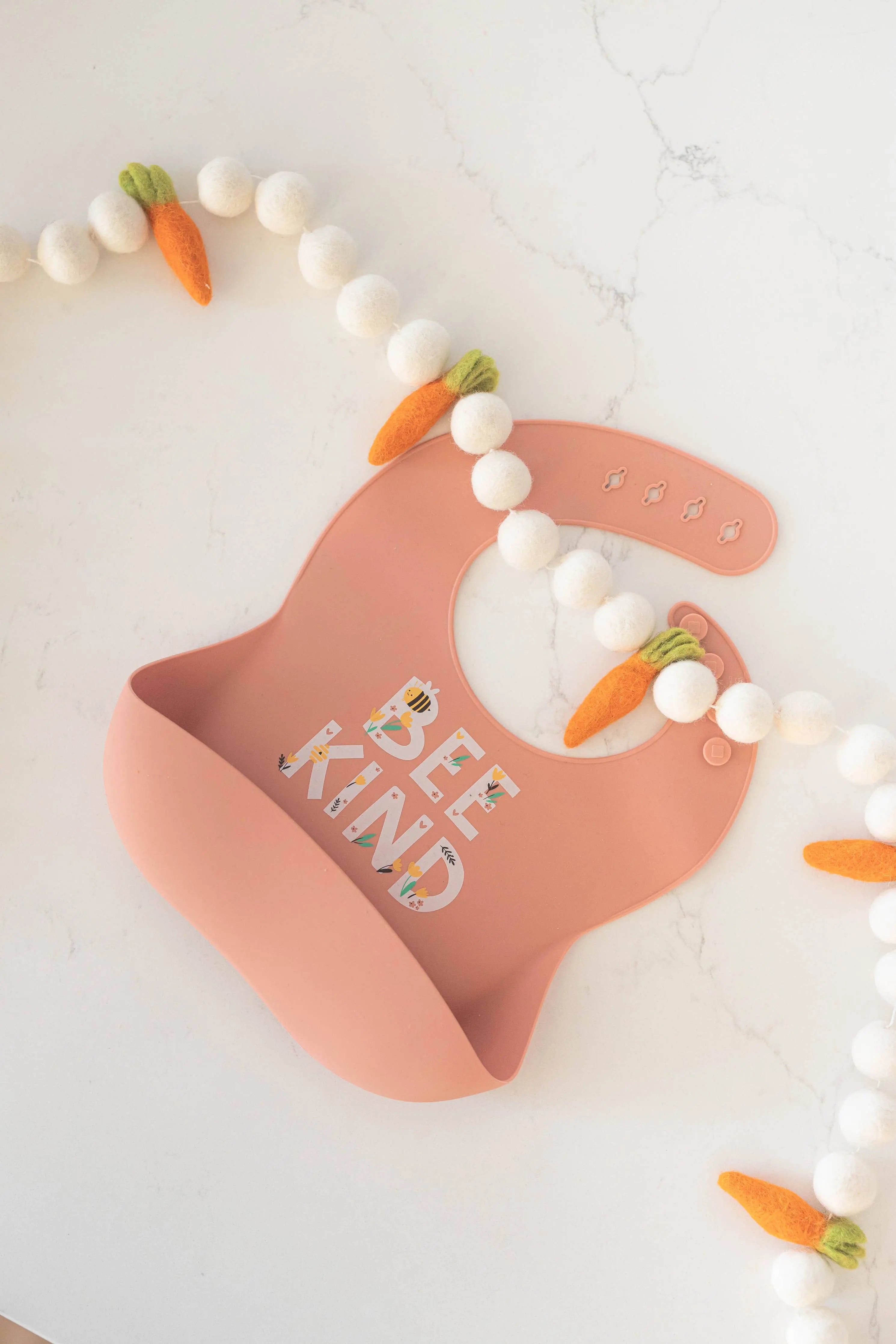 Bee Kind Silicone Bib - Mess-Free Mealtime with a Touch of Whimsy