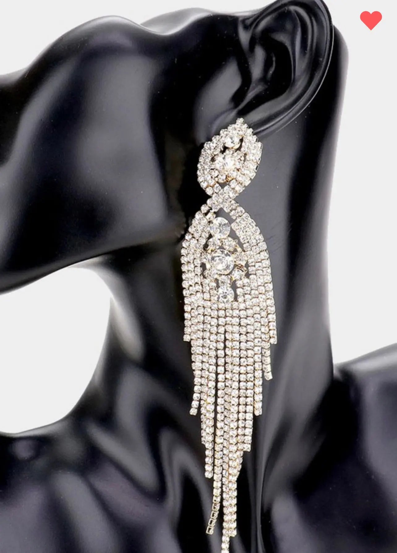 Oversized Pave Crystal Rhinestone earrings