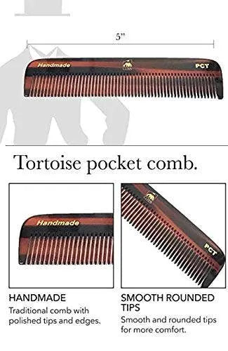 PCT Pocket Comb Fine Toothed Dressing Comb 5"