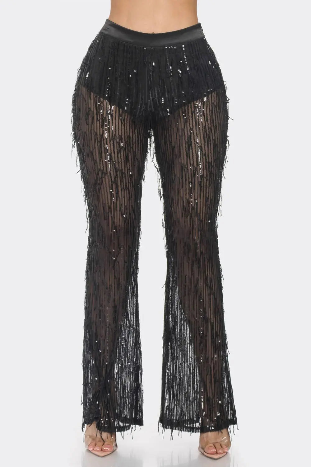 LAYERED SEQUIN PANTS