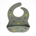 Stamped Dino Silicone Bib - Fun, Functional, and Mess-Free