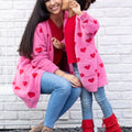 Mommy And Me I Love You Lots Oversized Heart Cardigan