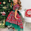 Snowflake Magic Plaid Christmas Dress