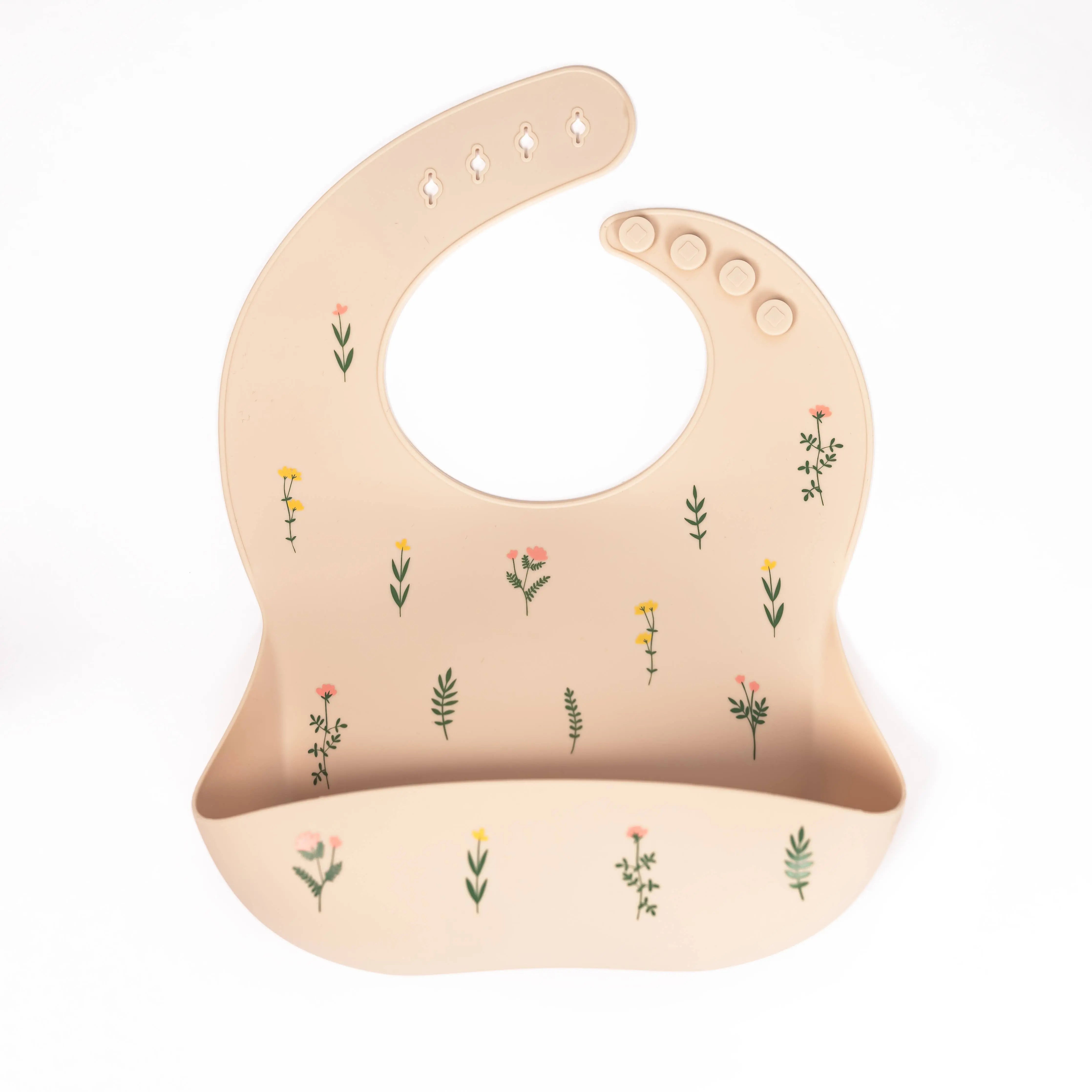 Wildflowers Silicone Bib - Mess-Free Dining for Your Little Explorer