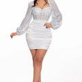 CUT OUT RUCHED PARTY MINI DRESS