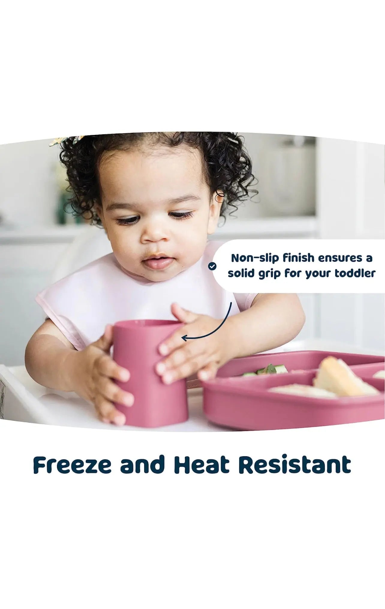 Tiny Twinkle Training Cup 2 Pack - Silicone Cups for Independent Drinking for Baby and Toddler, Baby Led Weaning Supplies Soft Open Cup for Baby (Pink, Burgundy) - Littlepinot